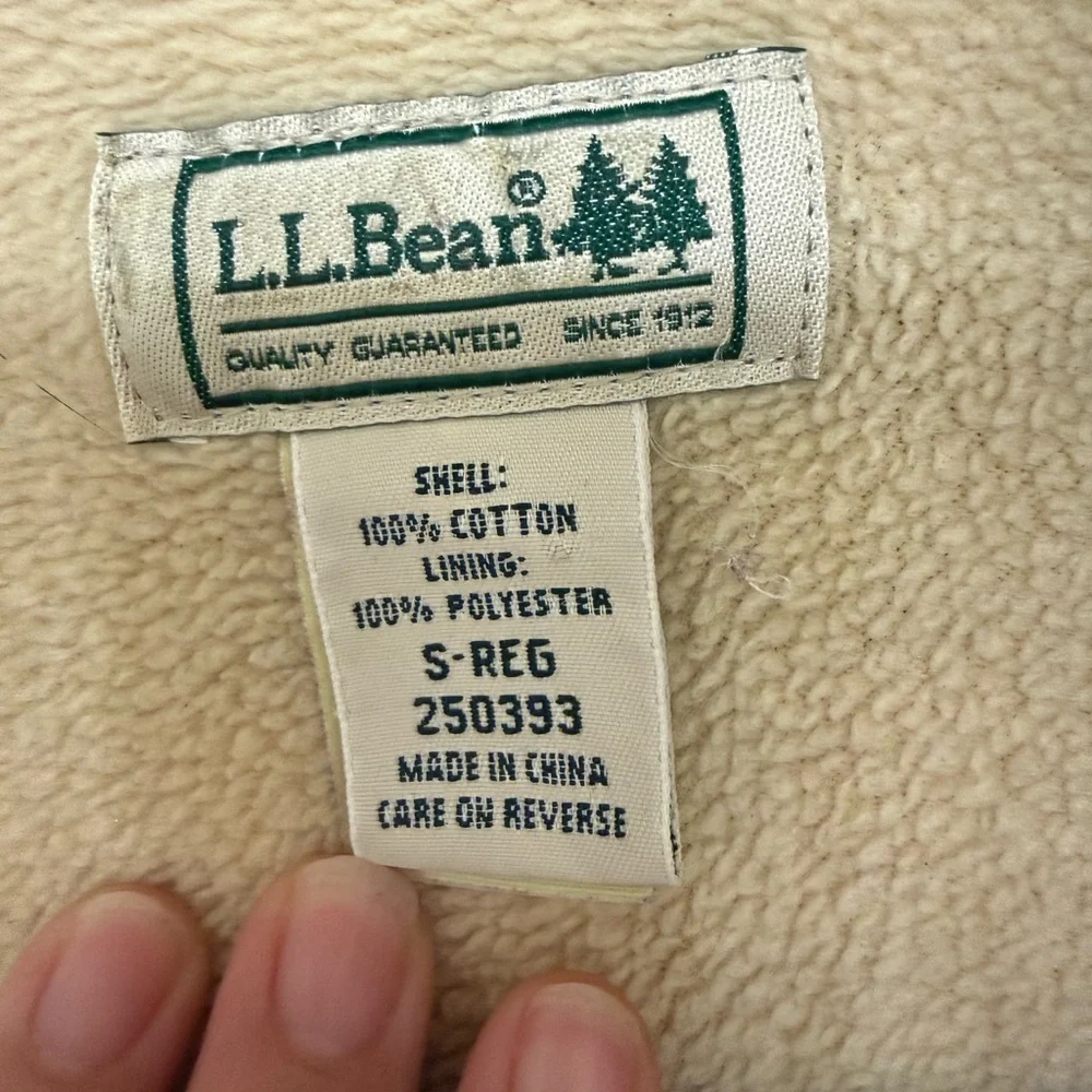 Vintage LL Bean Plaid Flannel Fleece Lined shirt - Picture 3 of 3
